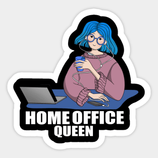 Awesome Home Office Queen Graphic Illustration Sticker